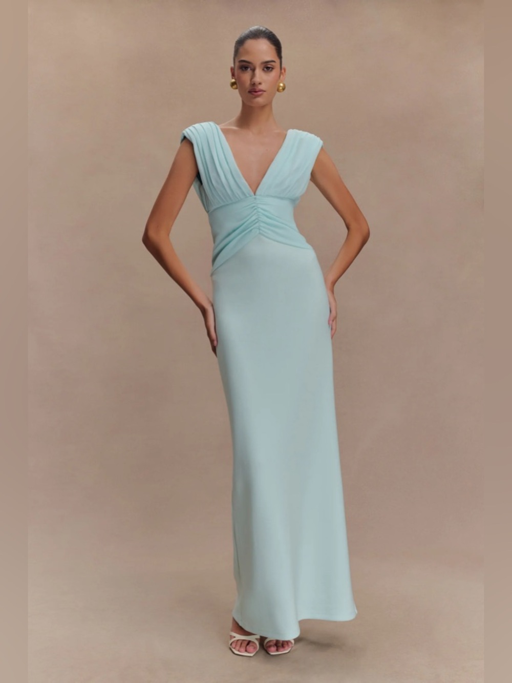Meshki Monique Ice Blue Maxi Dress
